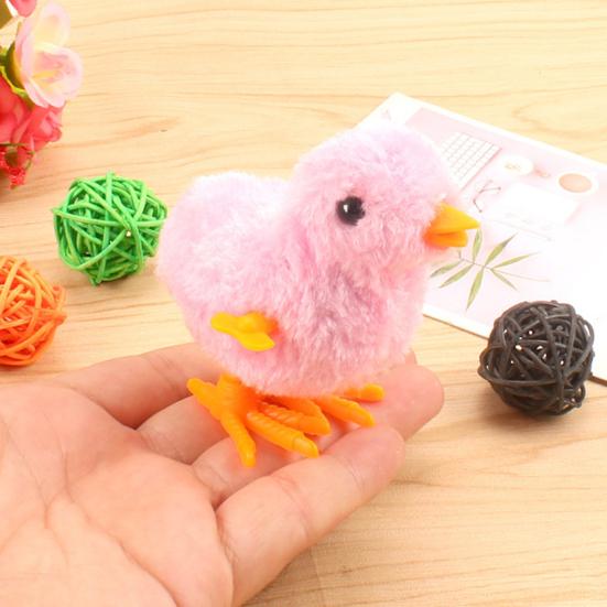 6 шт. заводных игрушек плюшевые цыплята заводные игрушки реалистичный внешний вид имитация цыплят фигурки пушистые цыплята игрушки