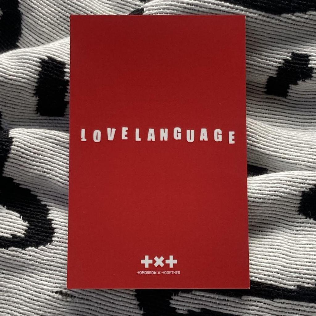 [Б/У] TXT Язык любви Публичная трансляция Корея Тэхён Санок Фотокарточка