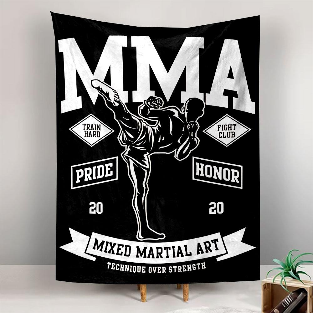 Гобелен для стены, Клуб тренировок MMA, Настенное панно с эмблемой смешанных единоборств, Спортивный декор для стены в спальне, гостиной, мужской комнате