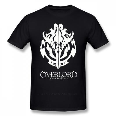 Футболка Overlord Футболка Аниме Overlord Эмблема Гильдии Аинз Оал Гоун Футболка с Графикой с Коротким Рукавом Мужская Оверсайз Футболка