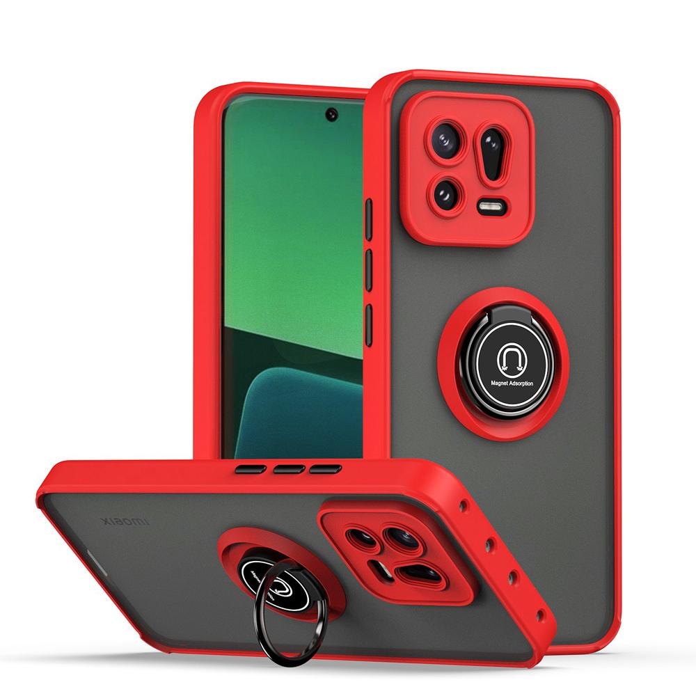KEYSION Модный матовый чехол для Xiaomi 13 Pro 5G, прозрачный силиконовый + подставка для кольца из поликарбоната, противоударный чехол для телефона для Xiaomi Mi 13 Pro