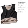 Men Vest V-Neck Sleeveless Slim Fit Pullover Tops Solid Color Casual Base Shirt Thickened Velvet Lining Camisole