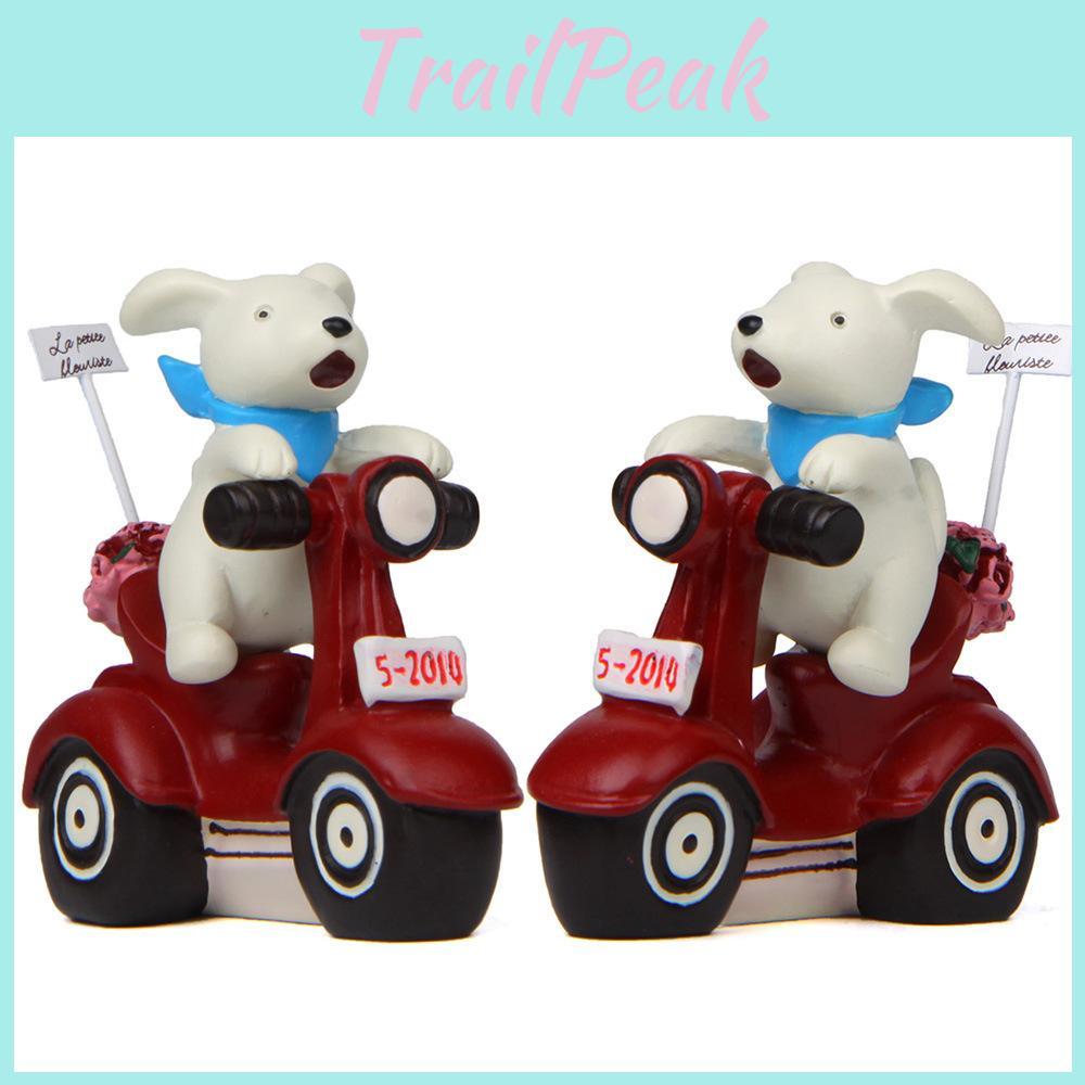 Маленькая полимерная собака мотоцикл держатель для растений садовый декор для комнатных растений подарок и