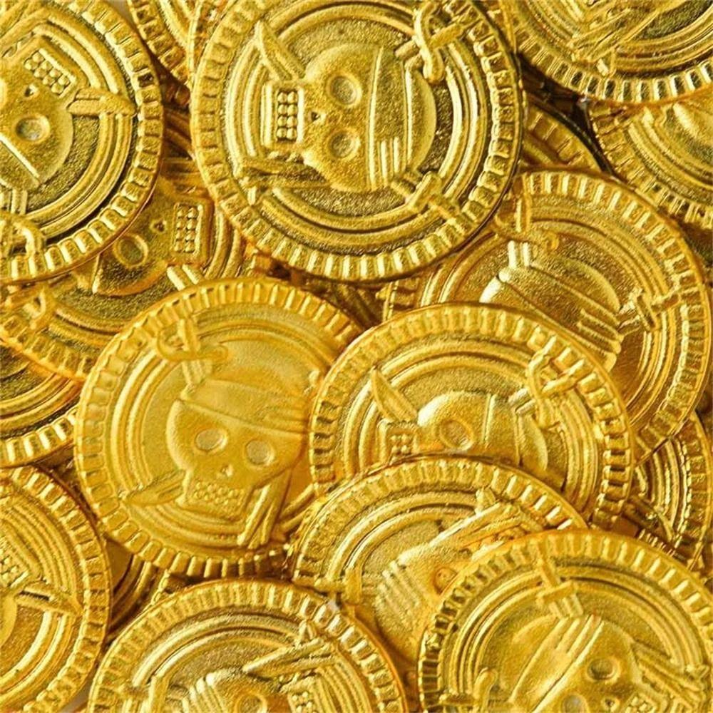 Gold Sliver Fake Gold Treasure Game Coin Halloween Gold Coin Pirate Gold Coins Children's Toys