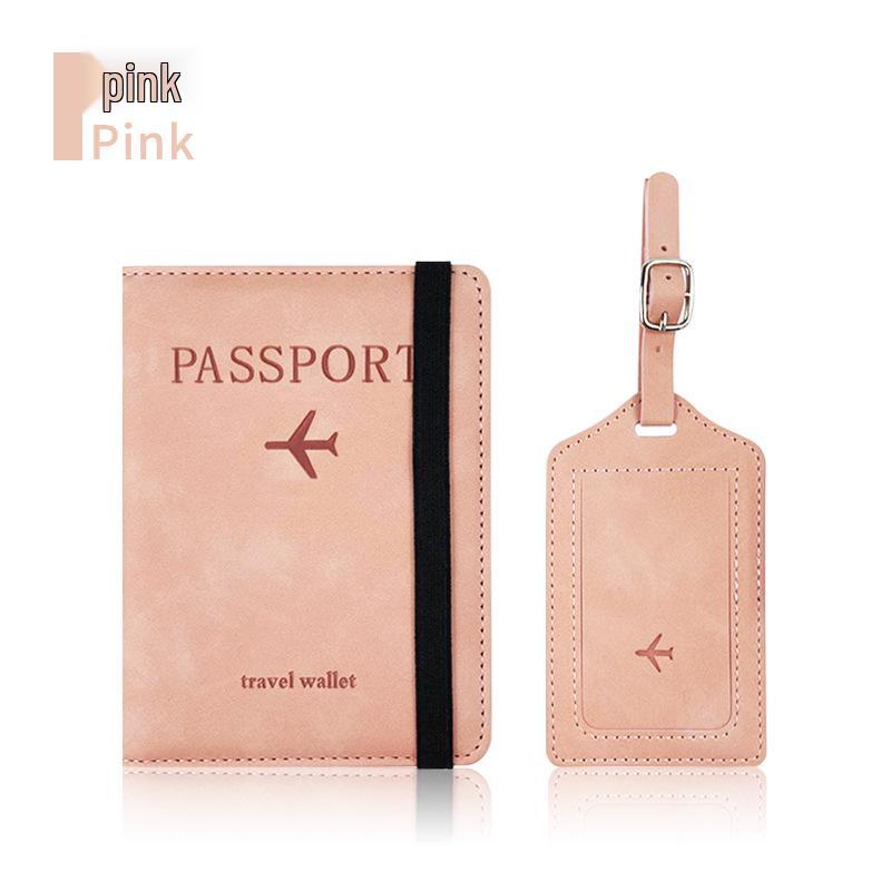 Набор: меняющий цвет держатель для паспорта из ПУ кожи и багажная бирка с RFID-защитой