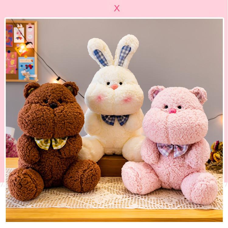 Animal Plush Stuffed Toys Rabbit Pig Bear Frog Tiger Birthday Gifts Decoration