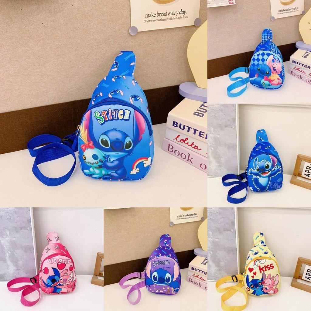 Lilo Stitch Cartoon Kids Crossbody Bag With Breathable Nylon For Daily Use