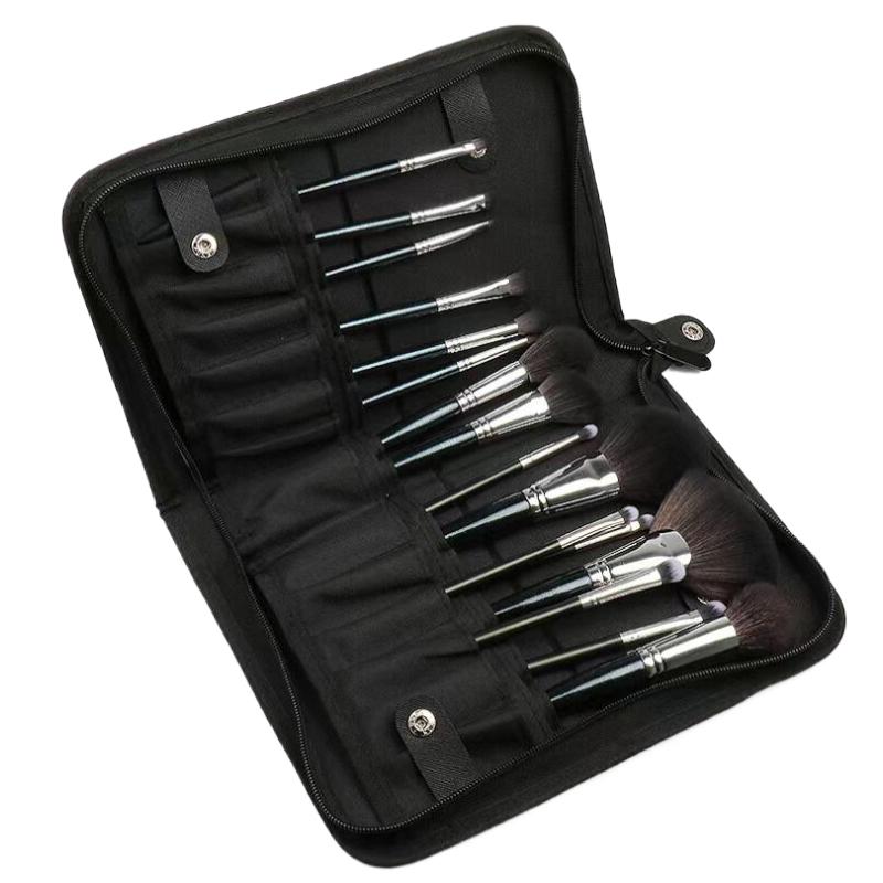 Складная сумка для кистей для макияжа с 12/14/23/29 отверстиями, органайзер для кистей для макияжа, дорожный косметический несессер для пудры