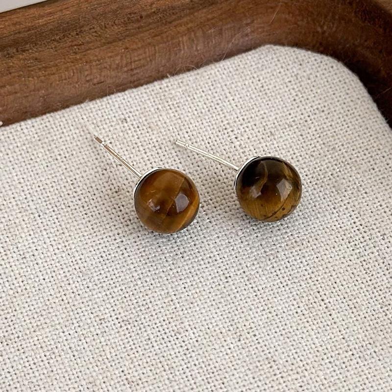 Простые новые коричневые геометрические серьги в стиле ретро с темпераментом, французские серьги, украшения для девочек