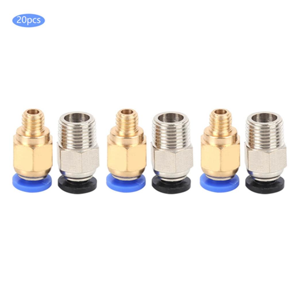 20 шт. Прямой пневматический фитинг Push Connect для Bowden Ex 3D-принтеров PC4‑M10 PC4‑M6
