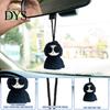 Spooky Interior Car Decoration Rearview Mirror Crochet Hanging Decoration, Knitting Grim Reaper Ghost Moon Star Snowman Ornament, Halloween