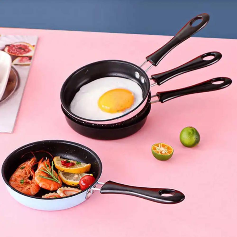 Long Handle Mini Non-stick Pan with Anti-stick Coating Omelette Pot Cookware Fry Egg Pan Pancake