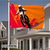 2D Flat - 2D Flat - 1pc Multi-Size 2D Flat Print Garden Flag - Mud Rider Theme Flag, Using Dynamic Motorcycle Riding Design, Decorated with MX Rider P