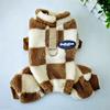 Fashion Plaid Puppy Cat Dog Jumpsuit Pajamas Winter Warm Pet Overalls for Small Dogs Pomeranian Chihuahua Mascotas Clothes Pants