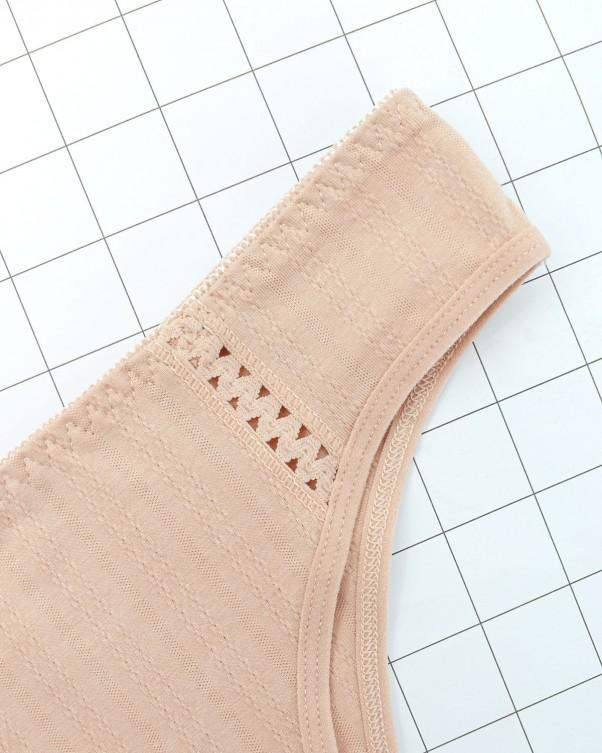 ISSA Plus Textured Cotton Bikini Bottom