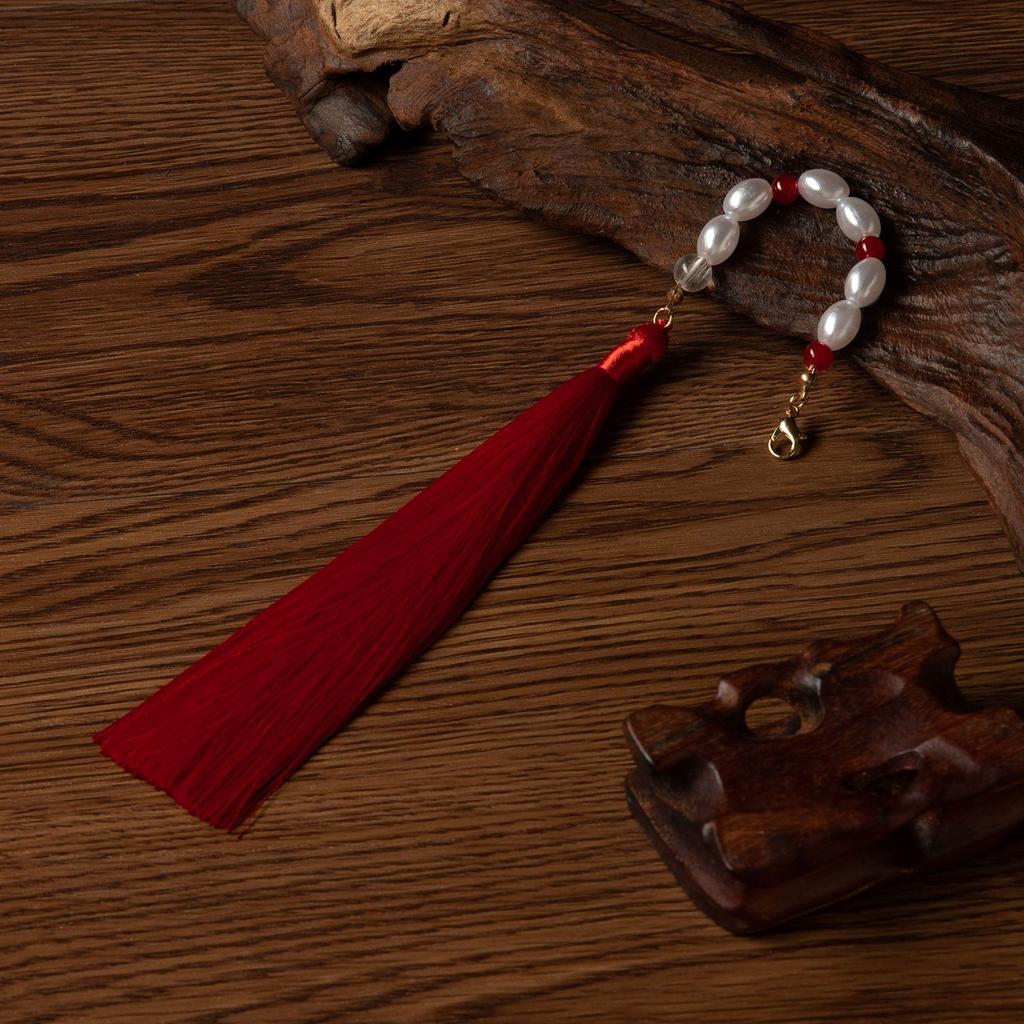 Red Yingluo New Chinese Back Cloud Long Tassel Ruyi Collar Necklace Wedding Horse Dress Engagement Toast Accessories