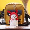 Cute Trendy Little Lamb Plush Toy Soft White Sheep Bag Charm Keychain Kids Doll