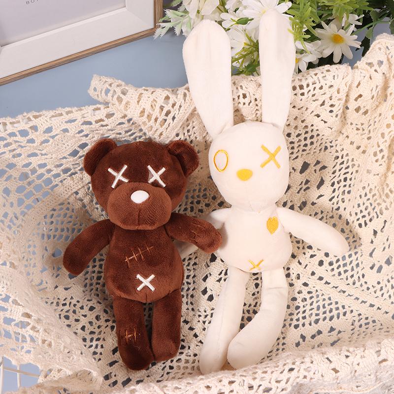 Lovely Cartoon Rabbit Doll Plush Keychain Stuffed Bear Dolls Keyring Cute Bag Pendant For Kid Girl Gifts