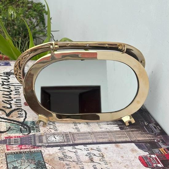 Латунный овальный иллюминатор Латунное корабельное зеркало, Морское окно Настенное зеркало, Морское зеркало для ванной комнаты Домашний декор, Подарок