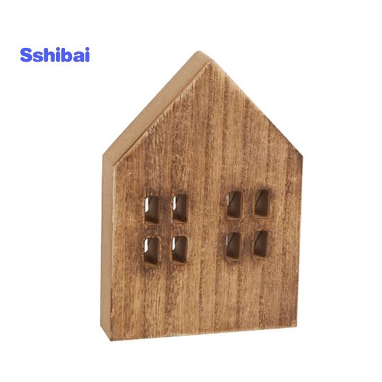 Ремесло из дерева Экологически чистый уникальный дизайн Без сбоев в скандинавском стиле Миниатюрный рождественский декор Хорошая текстура Маленький дом Деревянное ремесло Хозяйственные товары