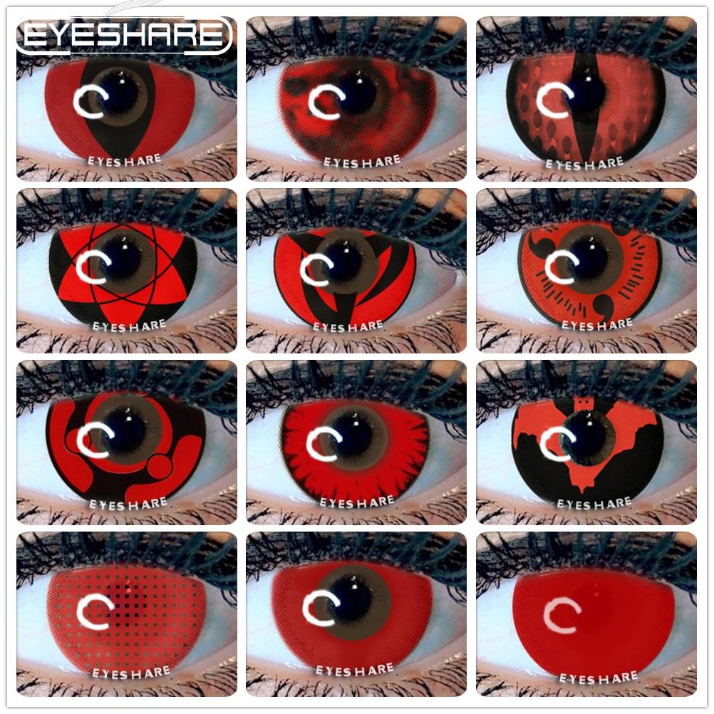 Eyeshare Цветные контактные линзы для глаз 1 пара аниме косплей цветные линзы красные сумасшедшие линзы для Хэллоуина контактные линзы красота макияж