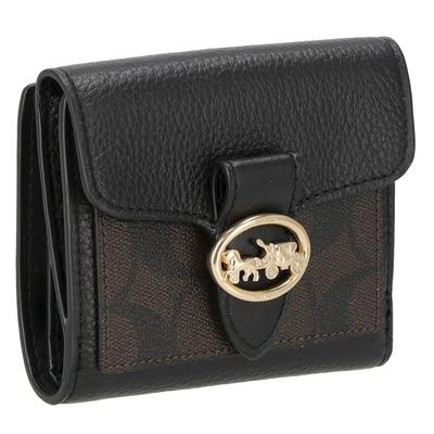 Кошелек двойного сложения 7250 Signature женский Im/коричневый/черный [Товар]