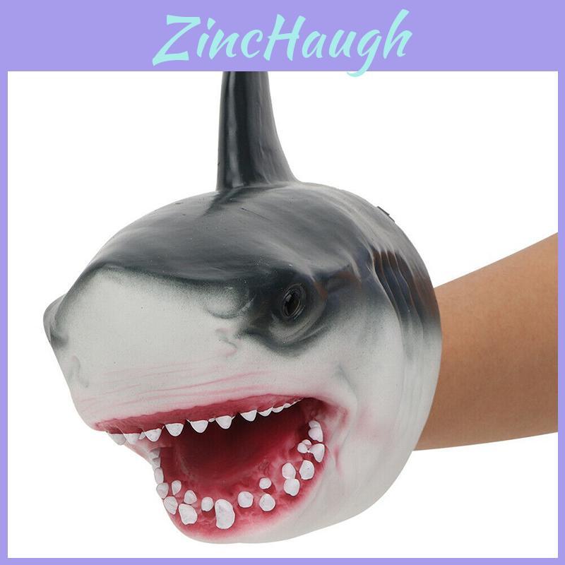 Soft And Flexible Shark Head Hand Puppet Ideal For Creative Play And Gifts