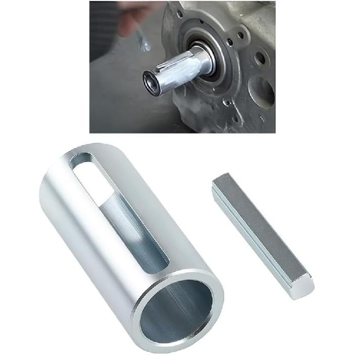 Crank Shaft Sleeve Adapter, 3/4" to 1" Car Gas Engine Pulley Crank Shaft Adapter with Step Key, Pulley Bore Reducer Bushing Sheave & Key Predator,
