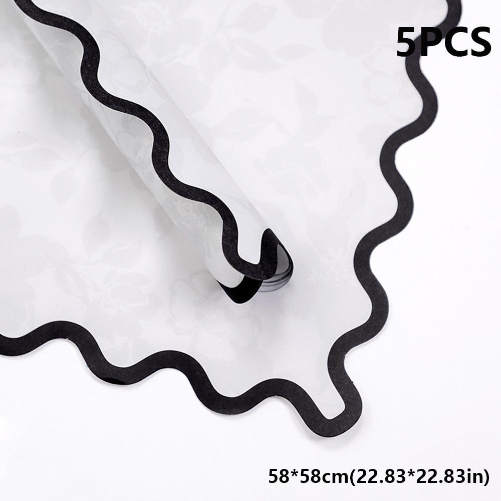 Kraft Paper INS Flower Wrapping Paper Wavy Border Bouquet Wrapping Material Fashion DIY Crafts