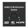 Fydun prise en charge du commutateur HDMI 4K Commutateur HDMI 2 entrée vers 1 sortie Répartiteur HDMI Commutateur HDMI