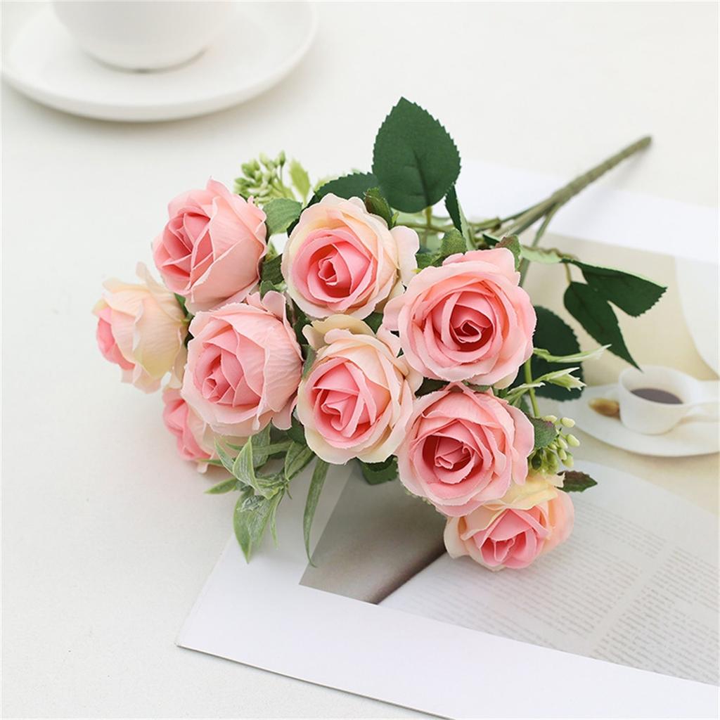 Букет роз, имитация растений, цветы в руках, украшение дома, годовщина свадьбы, искусственный цветок