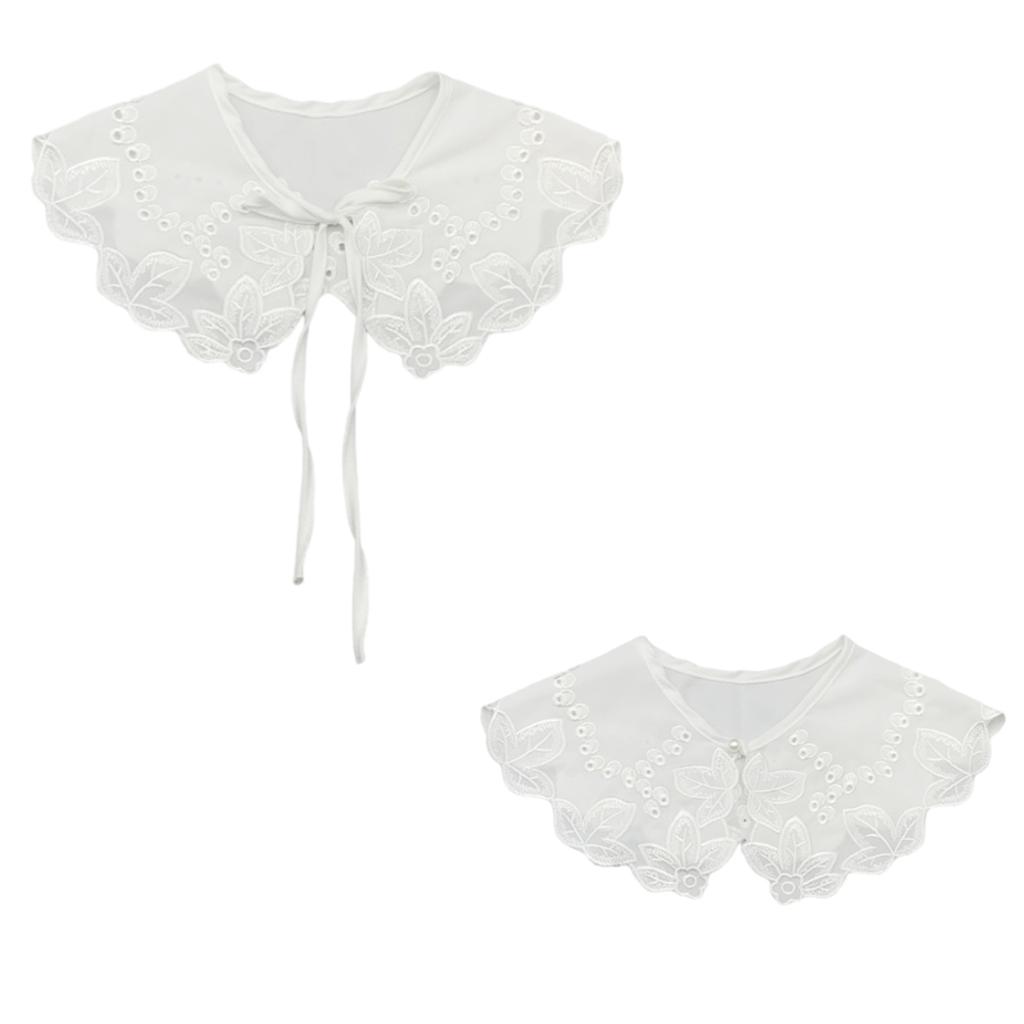 Women False Collar White Blouse Top Collar Elegant Fake Collar Shawl Wrap Universal Lady Party Dress Clothes Accessories