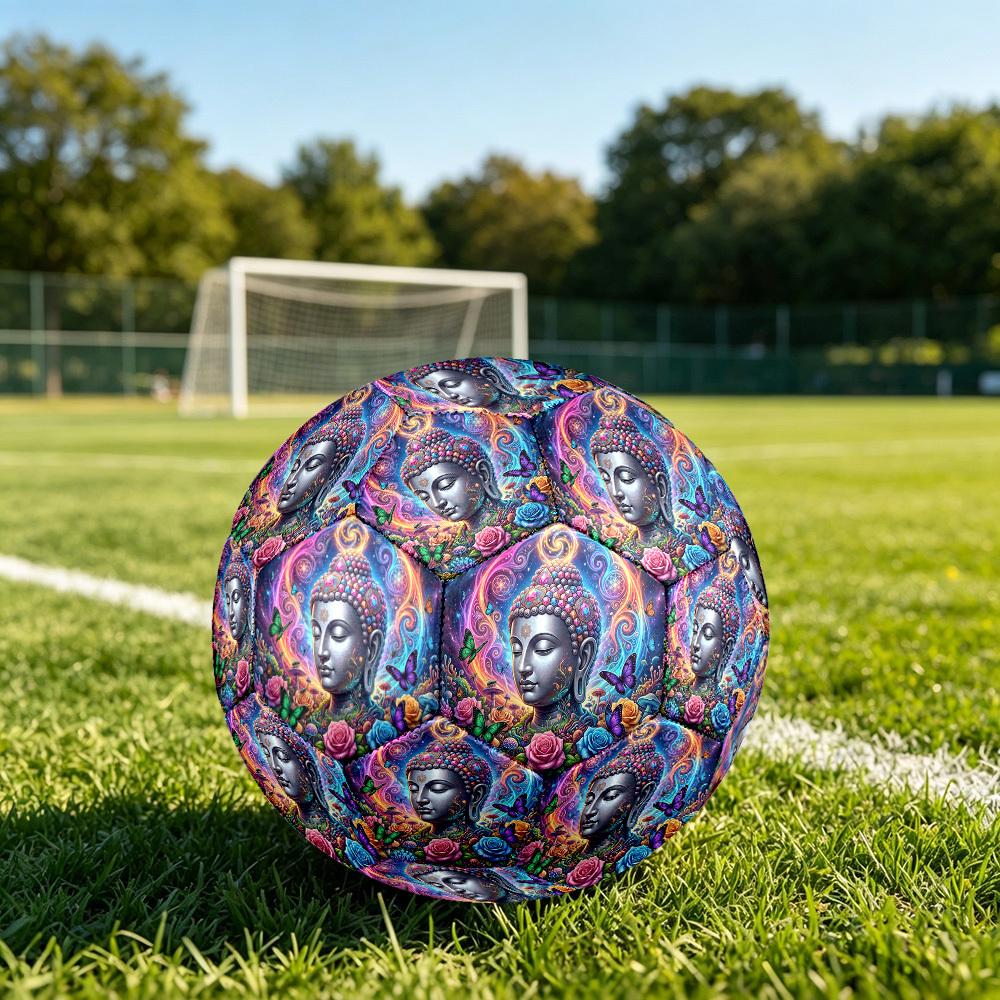 1pc Buddha Dreamscape Durable Size 5 Soccer Ball Professional Match Training Football Indoor &Outdoor Sports Ball p60167