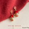 Chinese Style Snake Year Drop Earring Red 2025 Women Earrings Ear Jewelry Accessories  Girls Gift