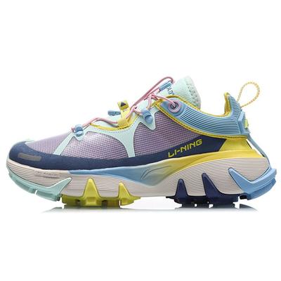 Баскетбольные кроссовки Li Ning Wu Xing 1 Paris Fashion Week Runway Low Top Women sikes Purple Blue Yellow AGBQ104-6