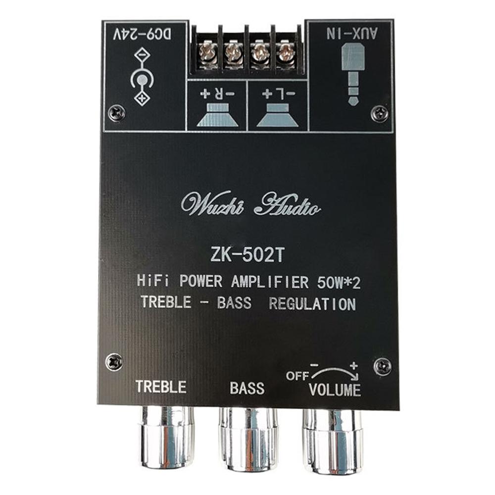 50W*2 BT Audio Amplifier Module AUX BT5.0 Audio Input Left and Right Channel Output Power Amplifier Board with Sound