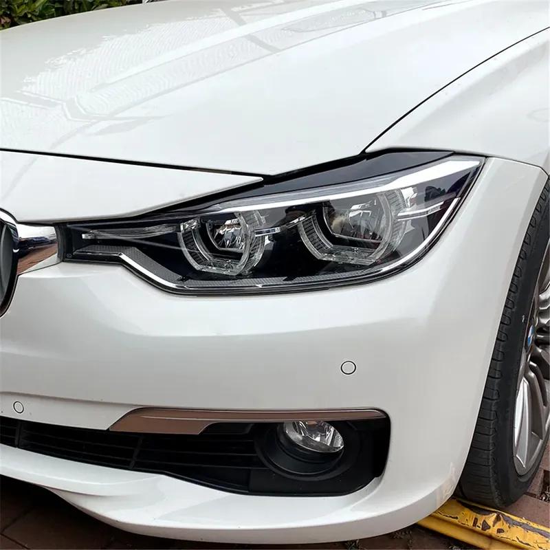 2 шт. Автомобильные накладки на фары (брови век) Для BMW F30 F32 F33 F34 F35 F31 318i 320i 2013- Накладки на фары