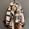 New Retro Fashion Imitation Cashmere Scarf For Women In Winter, Thickened And Warm Neck, Dual Purpose Shawl Exterior