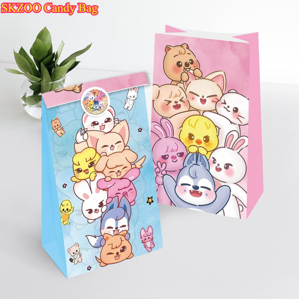 Skzoo New Candy Paper Bag, Birthday Party Gift Wrapping Paper, Popcorn Bag, Christmas And Valentine'S Day Gift Supplies