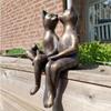 Loving Couple Cats Kiss Dating Statue Modern Minimalist Desktop Resin Crafts Ornaments Home Garden Decoration Christmas Gift