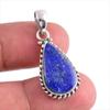 Natural Lapis Lazuli Gemstone Handmade 925 Solid Silver Gift Pendant 1.50" o4L23