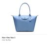 LONGCHAMP Le Pliage Club Canvas Handbag, Dumpling Bag, Shoulder Bag Medium Women's Sky Blue 2605619P38