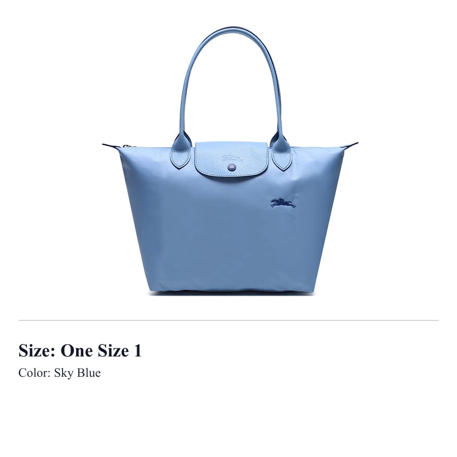 LONGCHAMP Le Pliage Club Canvas Handbag, Dumpling Bag, Shoulder Bag Medium Women's Sky Blue 2605619P38