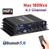 Аудиоусилитель S-299 4.1-канальный Цифровой усилитель Bluetooth 5.0 Номинальная мощность 40 Вт x 4 с пультом ДУ для домашнего кинотеатра Автомобилей Фургонов Парохода