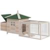 Chicken Coop Small Animal Pet Cage w/ Nesting Box Outdoor Run Backyard Wooden