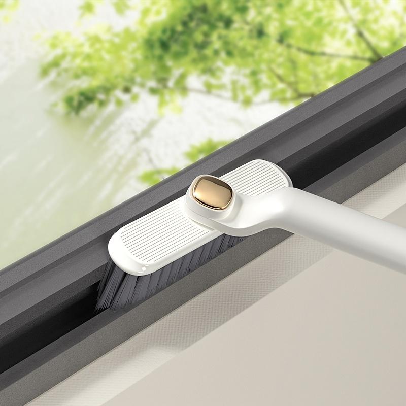 Вращающаяся щеточная щетка 2-в-1, щетка для очистки канавок с ручкой, многофункциональная щелевая щетка, без мертвого пространства, чистящая щетка, инструмент для чистки