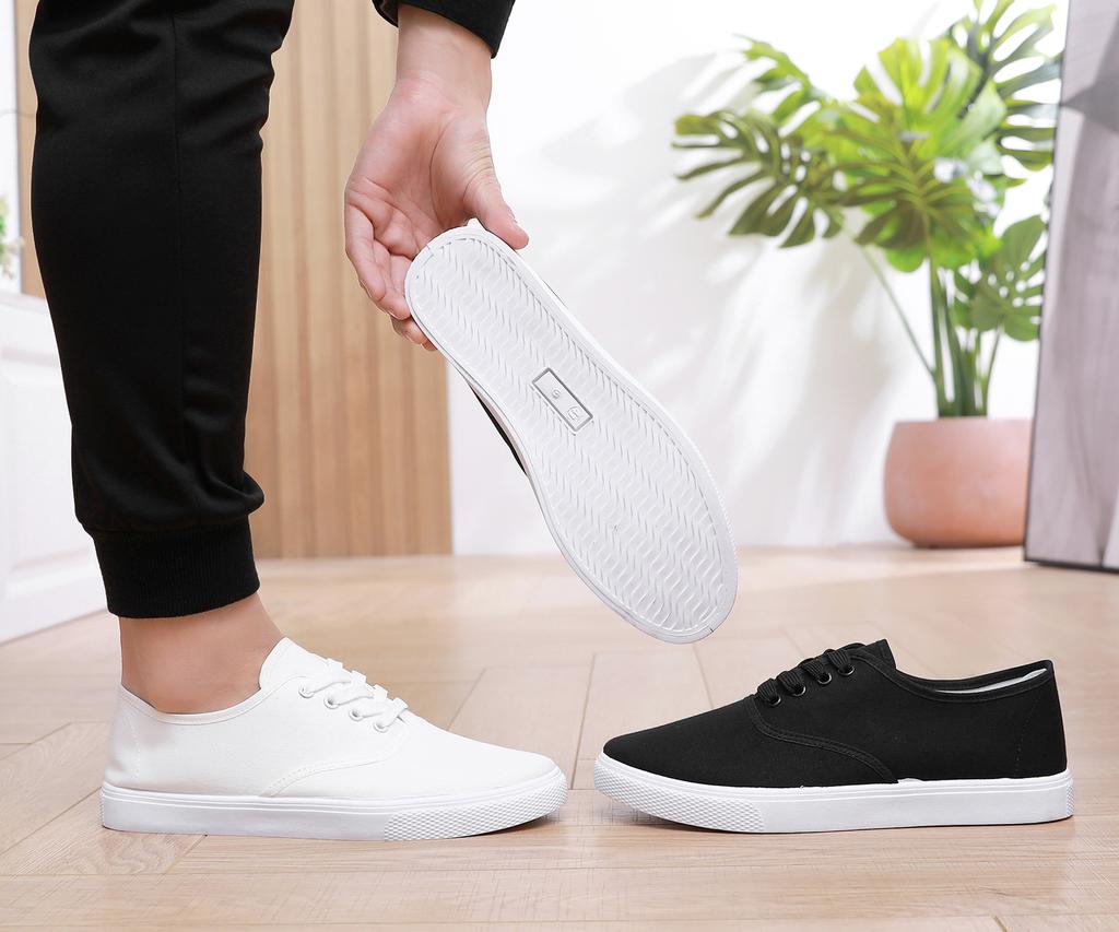 Шнуровка парусиновые туфли мужские низкие универсальные мужские одинарные туфли студенческие туфли повседневные однопедальные белые туфли для пар мужчин и женщин одного стиля