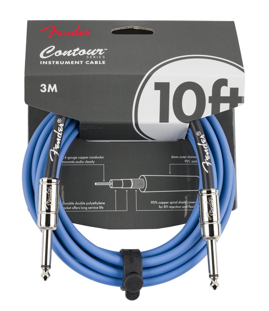 Fender Contour 10ft (approx. 3m) Lake Placid Blue Guitar Cable