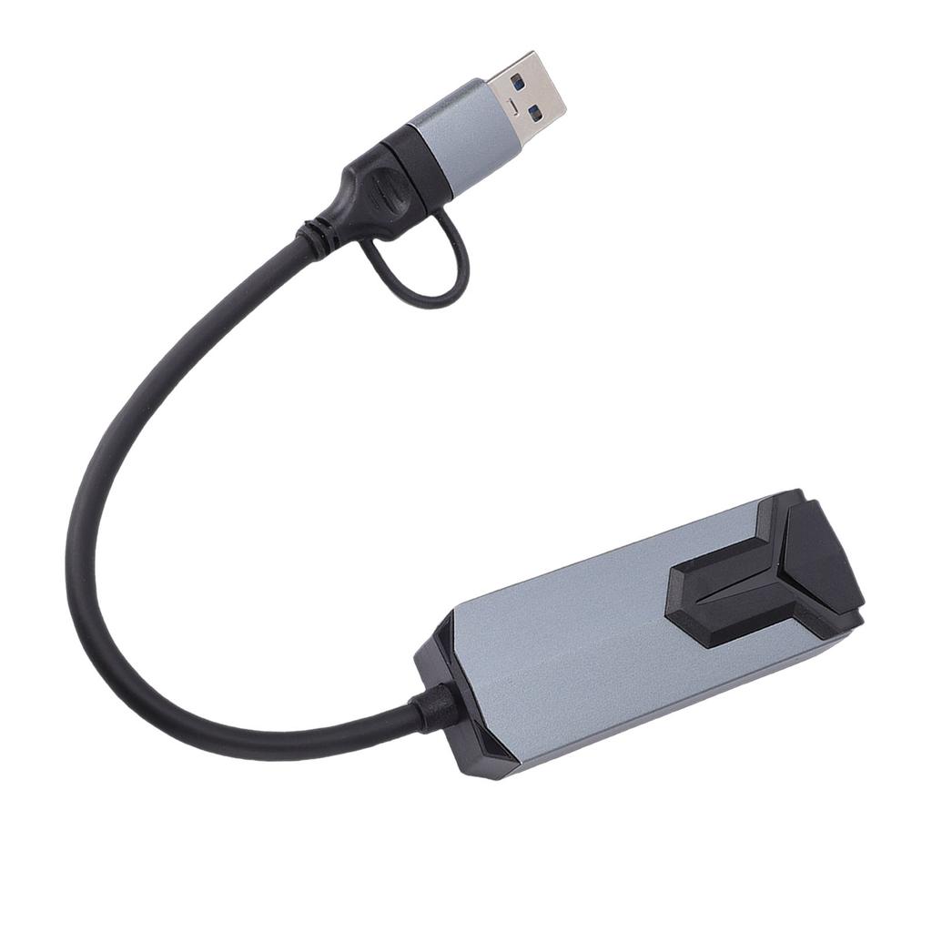 USB C to Ethernet Adapter with USB A 2.5Gbps LAN RJ45 Ethernet Network Adapter Support for Windows Support for
