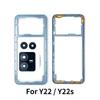 Для Vivo Y22 / Y22s Средняя рамка корпуса с рамкой для камеры и боковыми кнопками Запчасти для ремонта
